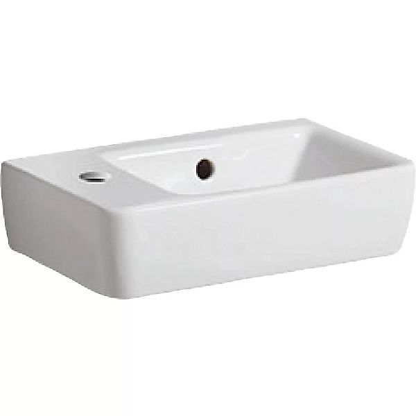 Geberit Handwaschbecken Renova Compact  40 cm Weiß Hahnloch links günstig online kaufen