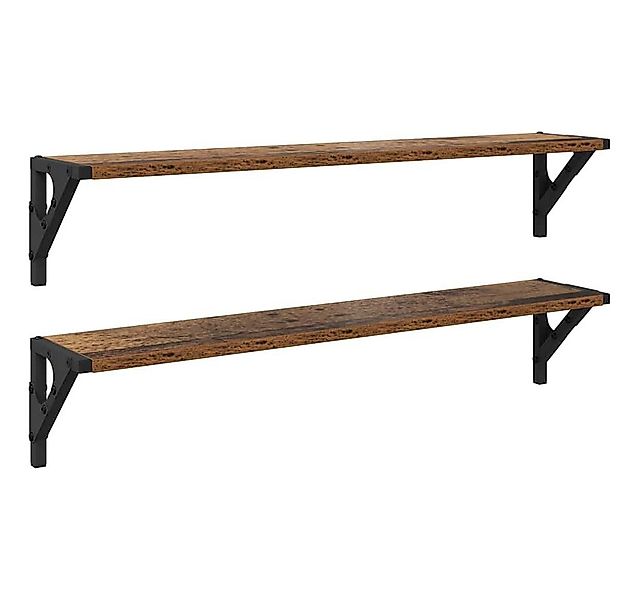 vidaXL Regal Wandregale 2 pcs Altholz 80 x 15 x 15,5 cm Holzwerkstoff, 2-tl günstig online kaufen