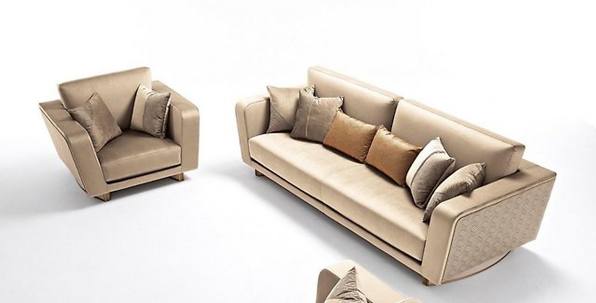 Xlmoebel Sofa Neu Moderne Leder Couchen Set mit 3+1 Sitzer Sofagarnitur Des günstig online kaufen