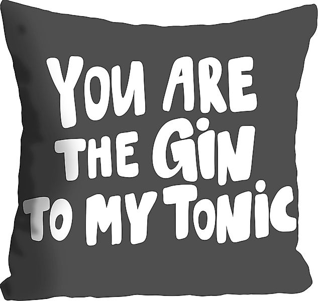 queence Dekokissen "GIN TO MY TONIC" mit einem Schriftzug günstig online kaufen