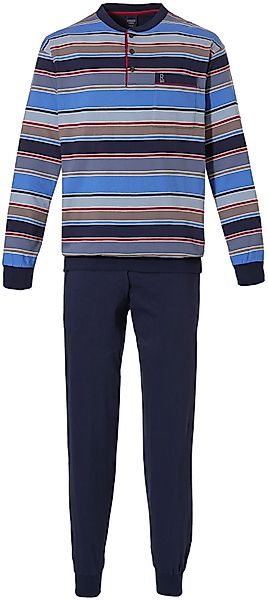 Robson Pyjama Herren Schlafanzug mit Knopfleiste günstig online kaufen