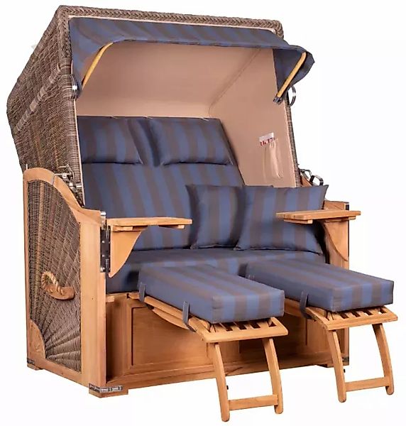 Strandkorb Nordstrand Teak PE grey Dessin 582 günstig online kaufen