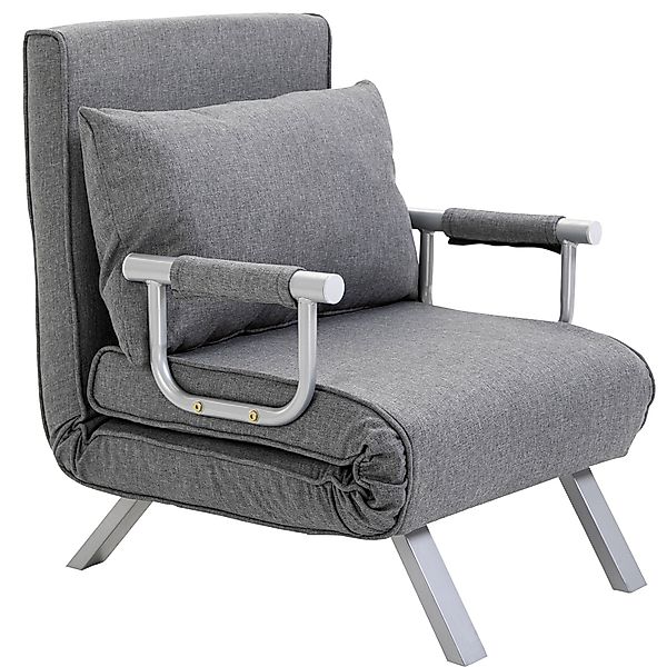 HOMCOM Schlafsofa Schlafcouch mit Verstellbarer Rückenlehne, Wurfkissen, So günstig online kaufen