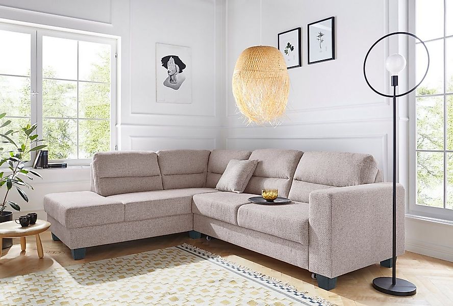 TRENDMANUFAKTUR Ecksofa Chamber, zeitlos und modern, hoher Sitzkomfort, L-F günstig online kaufen