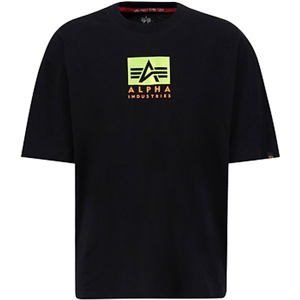Alpha Industries  T-Shirts & Poloshirts Satin Logo T-Shirt - black günstig online kaufen