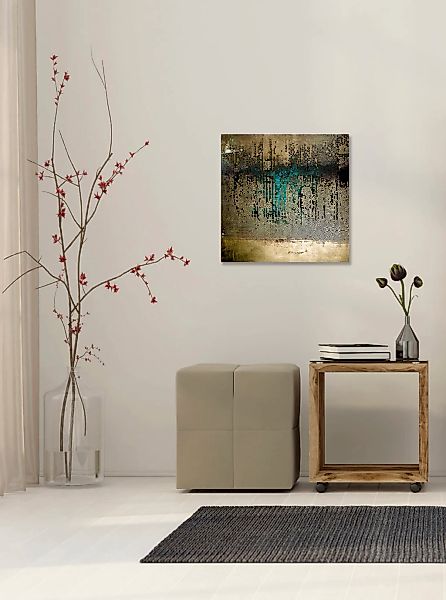 queence Acrylglasbild Abstrakte Kunst mit Gold, günstig online kaufen