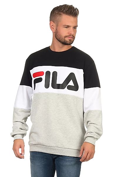 Fila Sweatshirt Herren STRAIGHT BLOCKED CREW 688050 I85 Black Light Grey Br günstig online kaufen