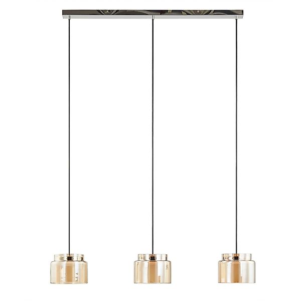 Lucande Pendelleuchte Diano 10013677 Design Modern in Creme aus Glas 3-flam günstig online kaufen
