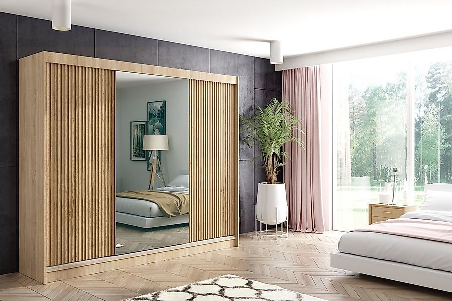 ALTDECOR Schiebetürenschrank VILAN (Kleiderschrank Garderobenschrank mit vi günstig online kaufen