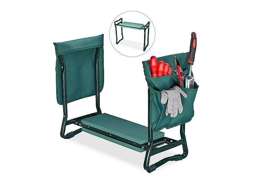 relaxdays Arbeitshocker Kniebank mit Taschen günstig online kaufen