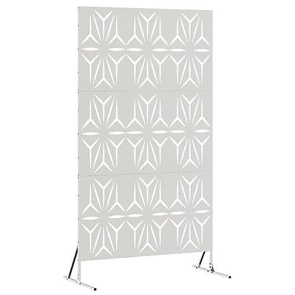 vidaXL Gartenzaun Sichtschutz Grau Stahl, (1-St) günstig online kaufen