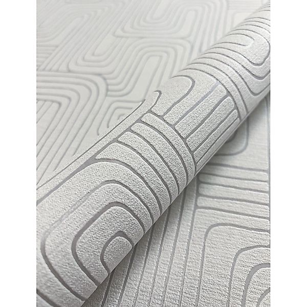 Newroom Vliestapete Livino Hellgrau Grafik Modern Strukturiert FSC® günstig online kaufen