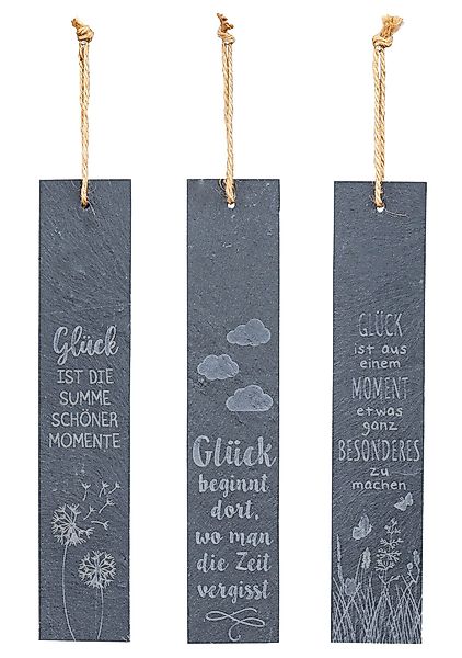 Levandeo® Wandbild, Schiefer Schilder Glück H30cm günstig online kaufen