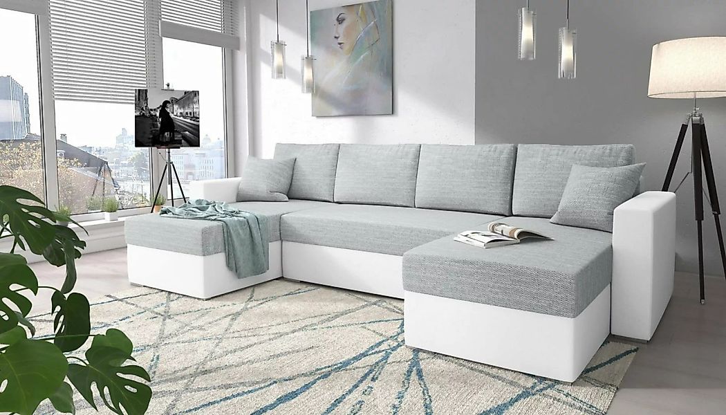 Stylefy Wohnlandschaft Rubicon, U-Form, Sofa, mit Bettfunktion und Bettkast günstig online kaufen