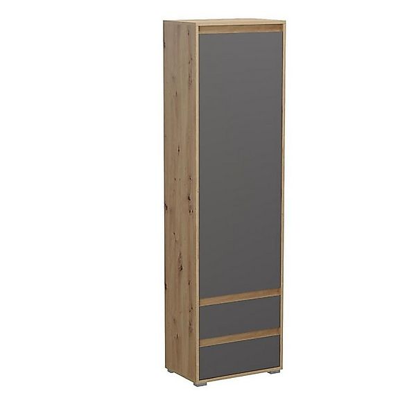 möbelvita Garderobenschrank Edge Garderobenschrank B/H/T 54x190x35 in Eiche günstig online kaufen