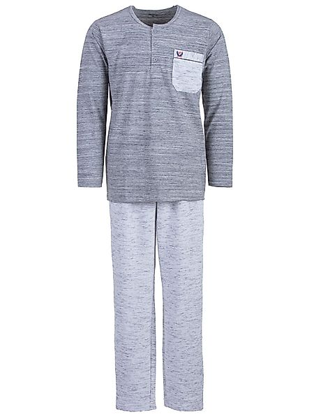 Henry Terre Schlafanzug Kuscheliger Hausanzug Langarm günstig online kaufen