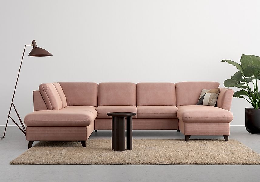 Home affaire Wohnlandschaft "Trelleborg U-Form" wahlweise mit Bettfunktion günstig online kaufen