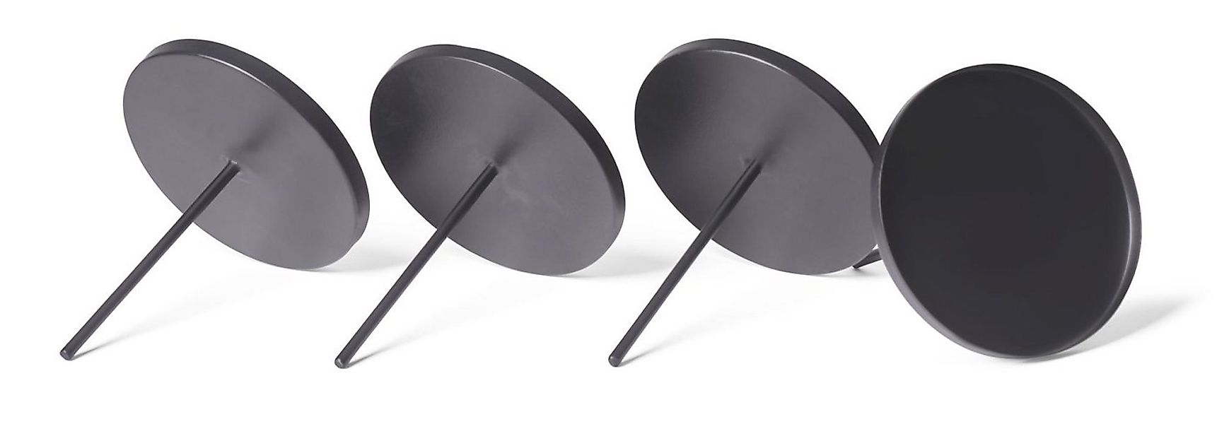 Novaliv Kerzenständer - (Spar-Set, 4 St., 4x Flach, 8 cm SCHWARZ Kerzenpick günstig online kaufen