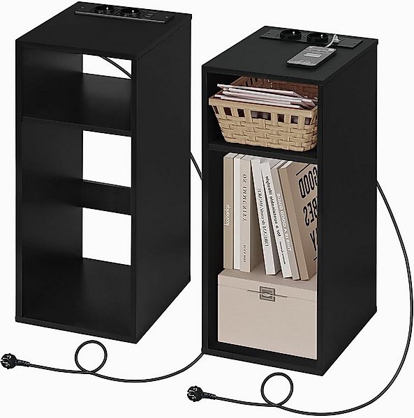 Woltu Nachttisch (2-St), mit Ladefunktion, schmaler Beistelltisch günstig online kaufen