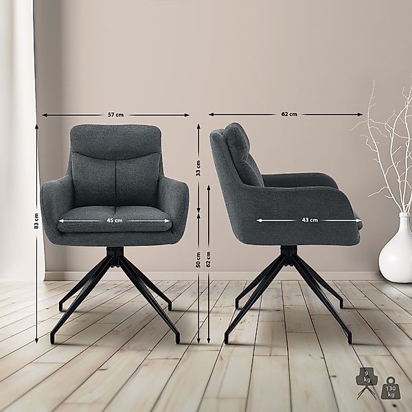CLP Esszimmerstuhl SOMERS STOFF (2er Set), günstig online kaufen