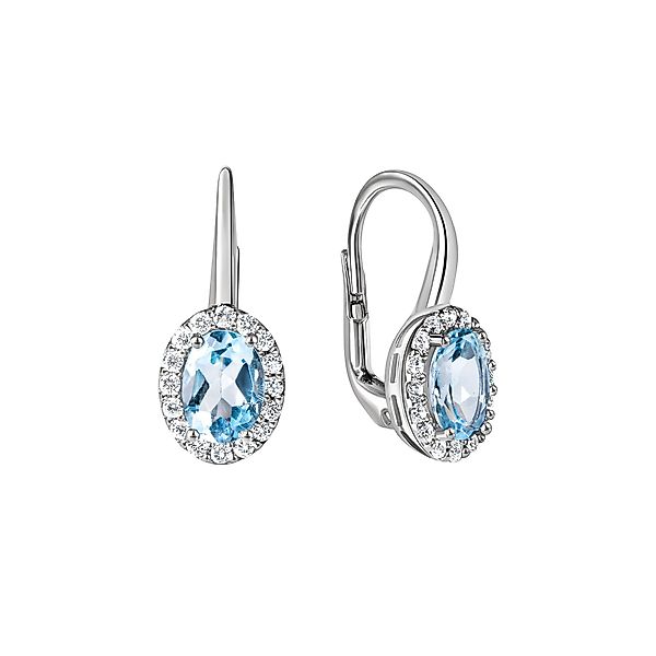 Zeeme Paar Ohrhänger 375/- Weißgold Zirkonia günstig online kaufen