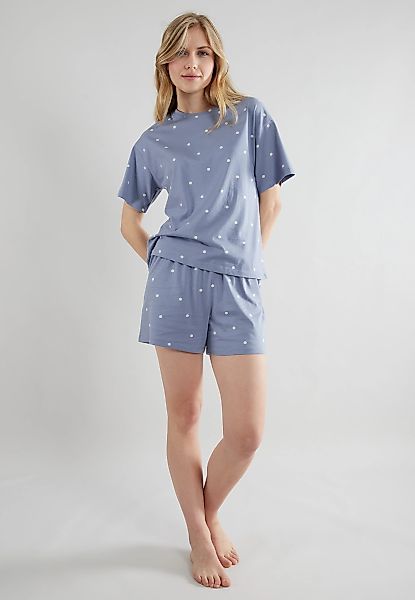 TOM TAILOR Shorty "Charlotte", (2 tlg.), gepunktet, Kurzarm, Rundhalsaussch günstig online kaufen