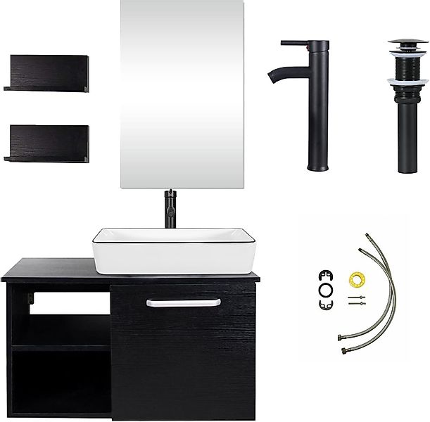 Puluomis Badmöbel-Set mit Spiegel, Badezimmerschrank mit günstig online kaufen