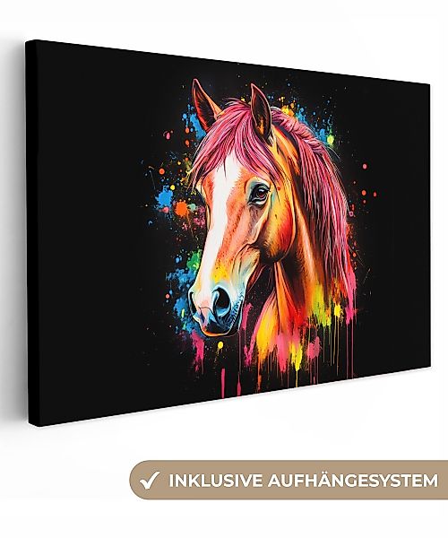 OneMillionCanvasses® Leinwandbild Graffiti - Pferd - günstig online kaufen