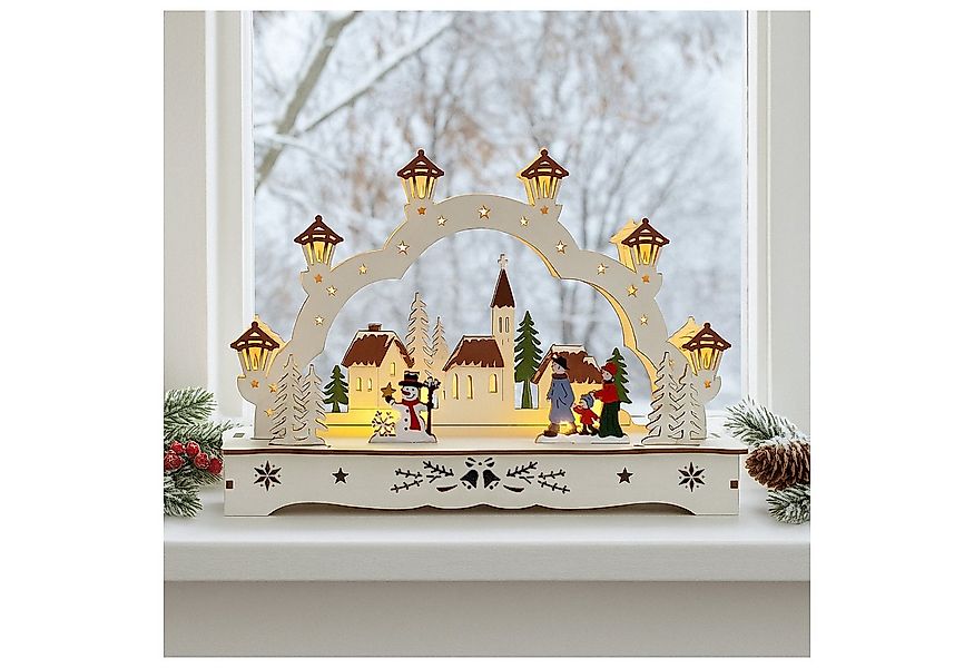 HTI-Living Schwibbogen Lichterbogen in modernem Weiß (1-tlg), Schwibbogen W günstig online kaufen