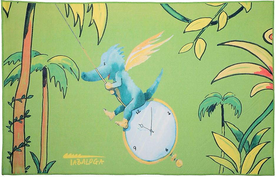 TABALUGA Kinderteppich »Drache Tabaluga Zeit, grün«, rechteckig, 4 mm Höhe, günstig online kaufen