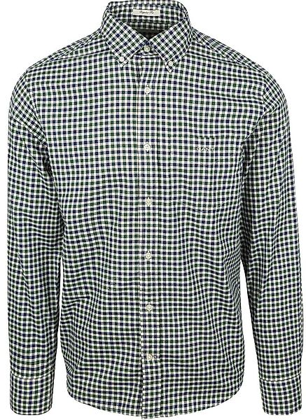 Gant Casual Hemd Twill Blau Grün - Größe M günstig online kaufen