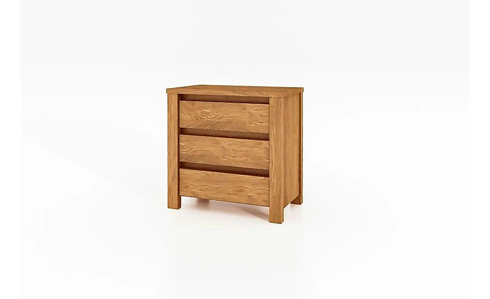 Nachttisch mit 3 Schüben   ¦ holzfarben ¦ Maße (cm): B: 51 H: 51 Tische > N günstig online kaufen