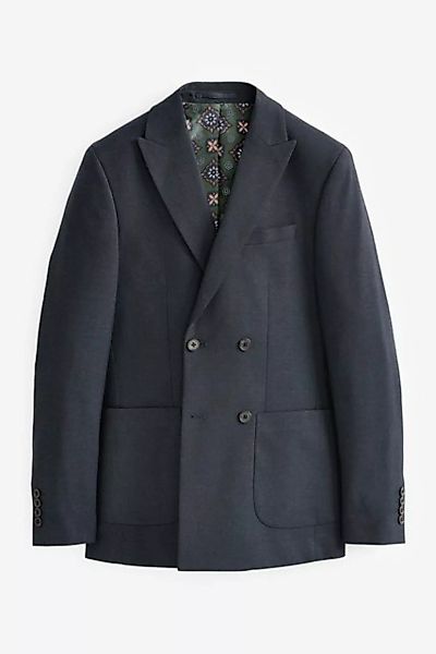 Next Baukastensakko Slim Fit doppelreihiger Flanell-Anzug: Sakko (1-tlg) günstig online kaufen