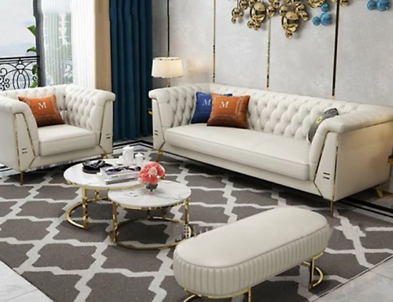 JVmoebel Sofa Luxus Chesterfield Sofagarnitur 3+2 Sitzer Möbel, Made in Eur günstig online kaufen