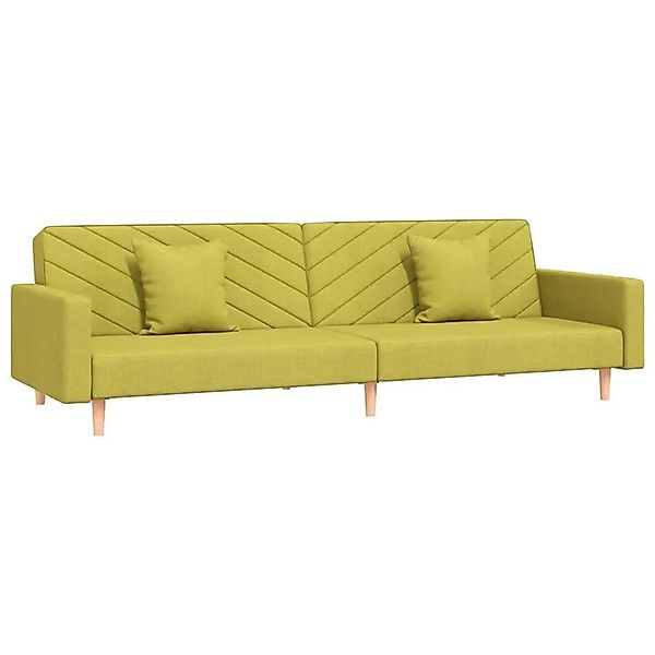 vidaXL Schlafsofa 2-Sitzer mit 2 Kissen Grün Stoff 375905 günstig online kaufen