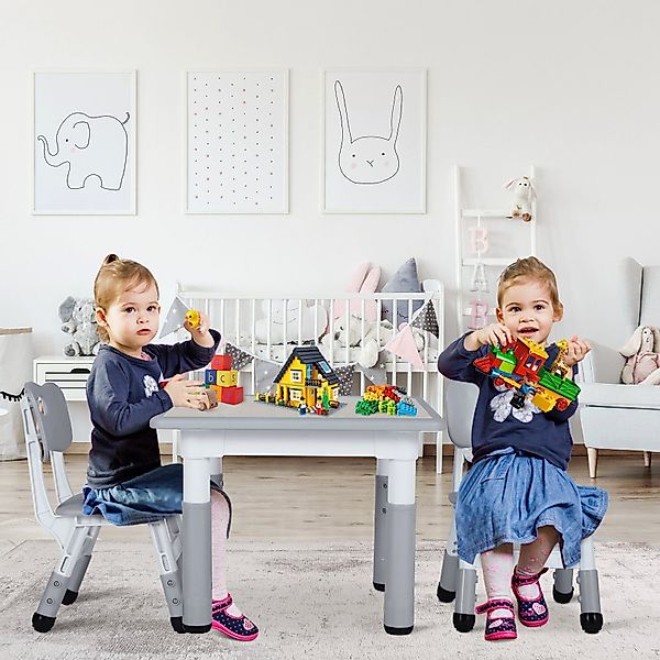 TLGREEN Kindersitzgruppe Kindertisch mit 4 Stühlen, günstig online kaufen