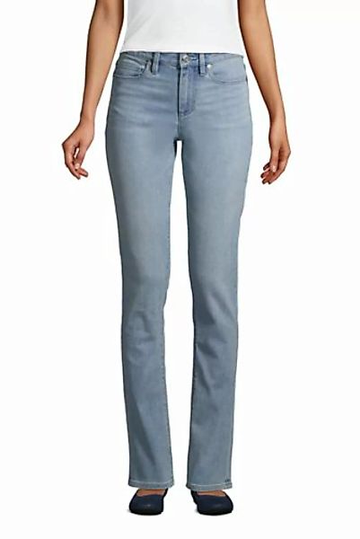 Straight Fit Öko Jeans Mid Waist, Damen, Größe: 34 30 Normal, Blau, Baumwol günstig online kaufen