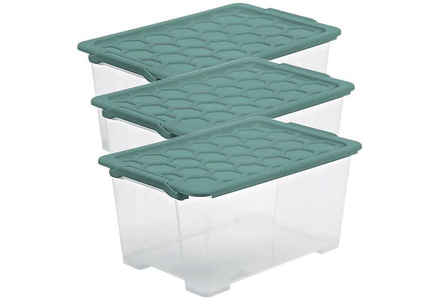 ROTHO Aufbewahrungsbox Evo Safe Keeping 3er-Set Box 44l mit Deckel, recycel günstig online kaufen