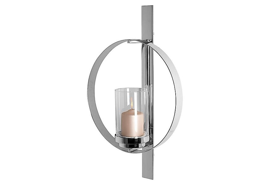 Fink Wandkerzenhalter CLARION Wandleuchter - H. 65cm x D. 40cm - silber - E günstig online kaufen