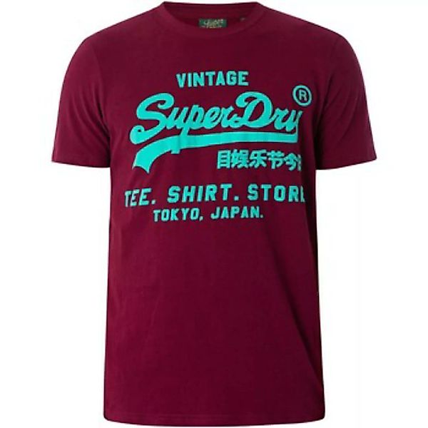 Superdry  T-Shirt Neonfarbenes Vintage-Logo-T-Shirt günstig online kaufen