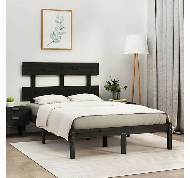 furnicato Bett Massivholzbett Schwarz 140x190 cm günstig online kaufen