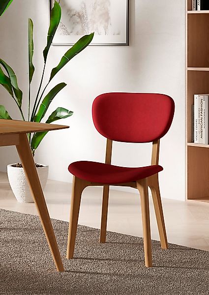 INOSIGN Stuhl »COZY Made in Italy« (Set) 2 Stk.Gestell in Buche, Kirsch- od günstig online kaufen