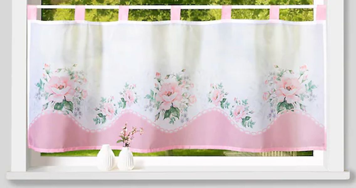 Weckbrodt Scheibengardine »Sarah«, (1 St.), Bistro, Voile, bedruckt, floral günstig online kaufen