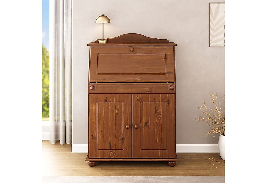 IDIMEX Sekretär DAVID, Sekretär im Landhausstil Klappensekretär Kastanie fa günstig online kaufen