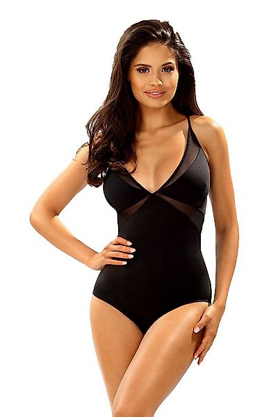 Lorin Monokini Klassischer einteiliger Badeanzug mit Schnürung in schwarz b günstig online kaufen