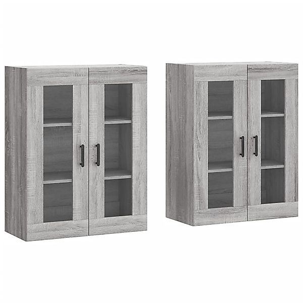 vidaXL Sideboard Wandschränke 2 Stk. Grau günstig online kaufen