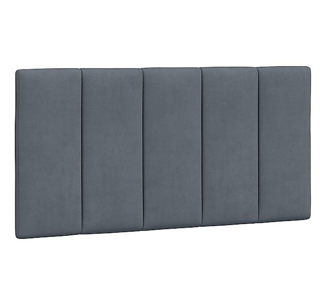 vidaXL Bett Kopfteilkissen "Hanko" Dunkelgrau 100 cm Samt (1-tlg) günstig online kaufen