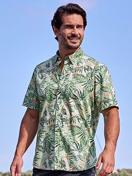 LERROS Kurzarmhemd "LERROS Floral gemustertes Halbarmhemd für Herren" günstig online kaufen