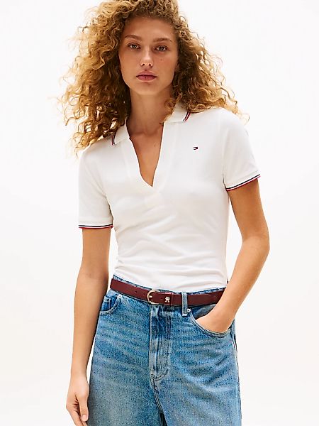 Tommy Hilfiger Poloshirt "1985 TIPPING SLIM OPEN SS POLO" günstig online kaufen