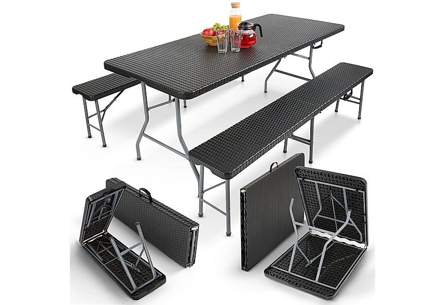 Arebos Bierzeltgarnitur Festzeltgarnitur, Biertisch Set, klappbar Campingti günstig online kaufen